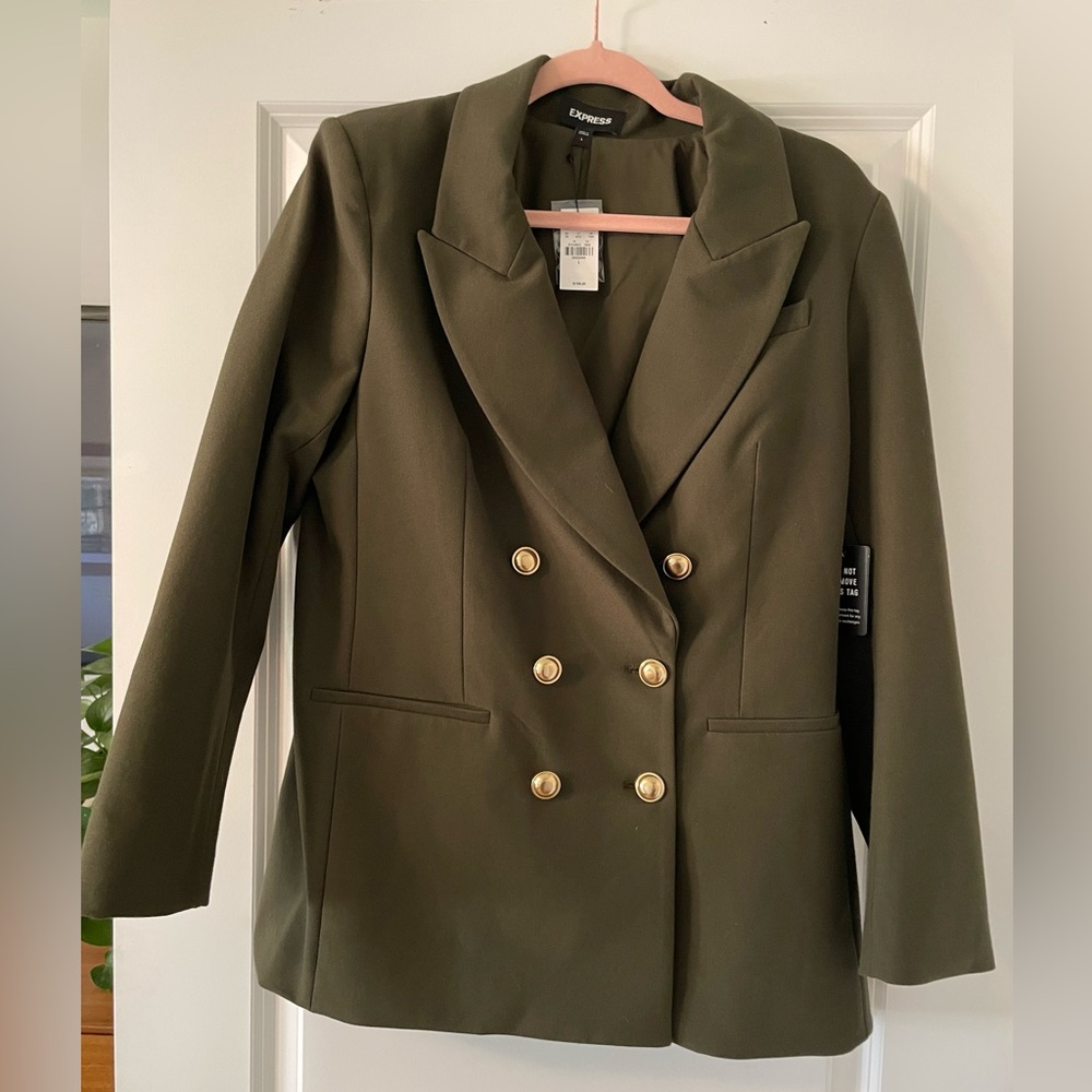 Express Olive Green Blazer, size Large